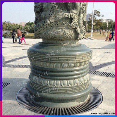 石雕廠家龍柱批發(fā) 廣場(chǎng)地標(biāo)建筑寺廟龍柱 大理石青石柱子 福建石雕廠家雕刻石柱子