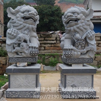 泉州惠安石雕獅子_石雕獅子廠家定制_精美石雕獅子價(jià)格_漢白玉獅子