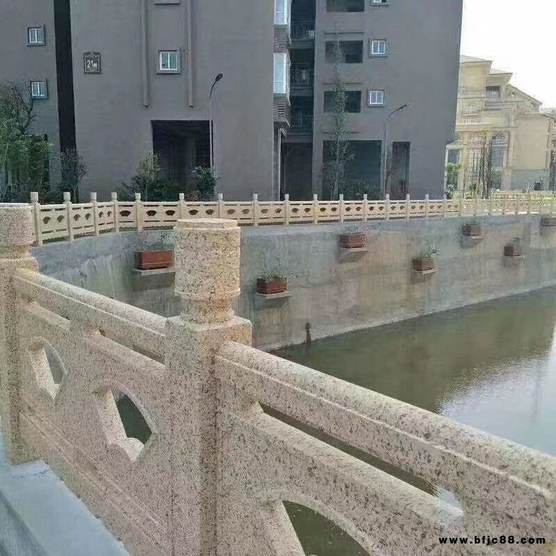 盛景市政景觀橋梁安全防護欄桿水庫圍擋混凝土仿石護欄真石漆仿大理石欄板