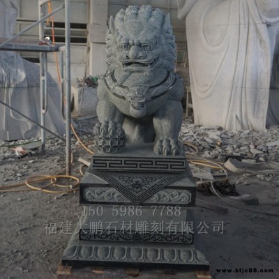 惠安石雕廠家 各種石材石雕獅子 青石獅子雕刻 石雕動(dòng)物雕塑 1.2 1.5米 1.8米