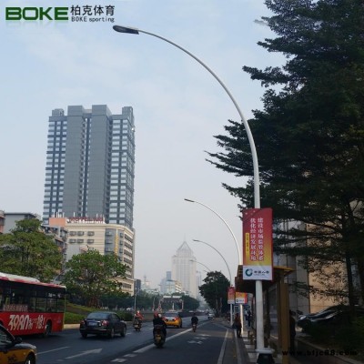 中山球場燈桿送貨安裝 廣場8米高燈桿 籃球場LED燈燈桿 柏克廠家供應