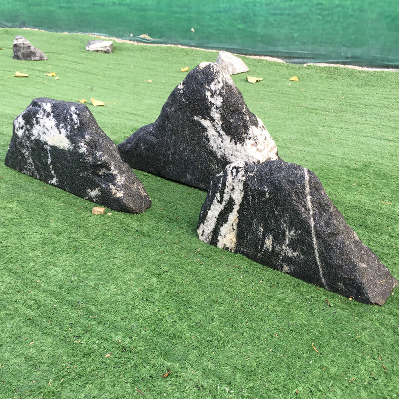 異形雪浪石組合公園風景石擺件定制雪浪石切片泰山石景觀石假山石示例圖14