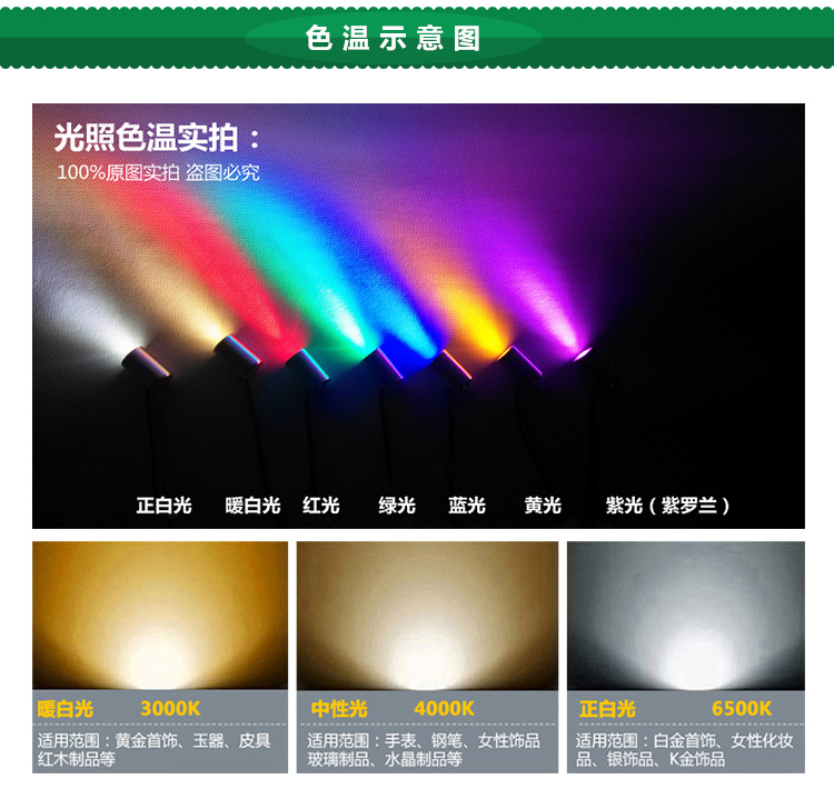 嘉韜led珠寶射燈手機柜臺射燈led1W立桿燈led珠寶燈 展示柜led燈示例圖13