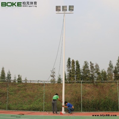 7米小區(qū)庭院燈燈桿 休閑廣場鍍鋅管燈桿 籃球場照明燈桿 柏克廠家直銷