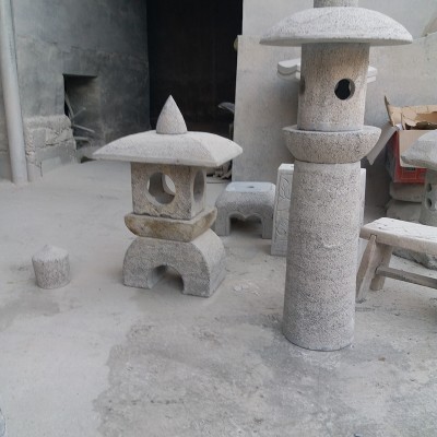 青石仿古石雕中式草坪燈做舊石燈制作批發景觀燈