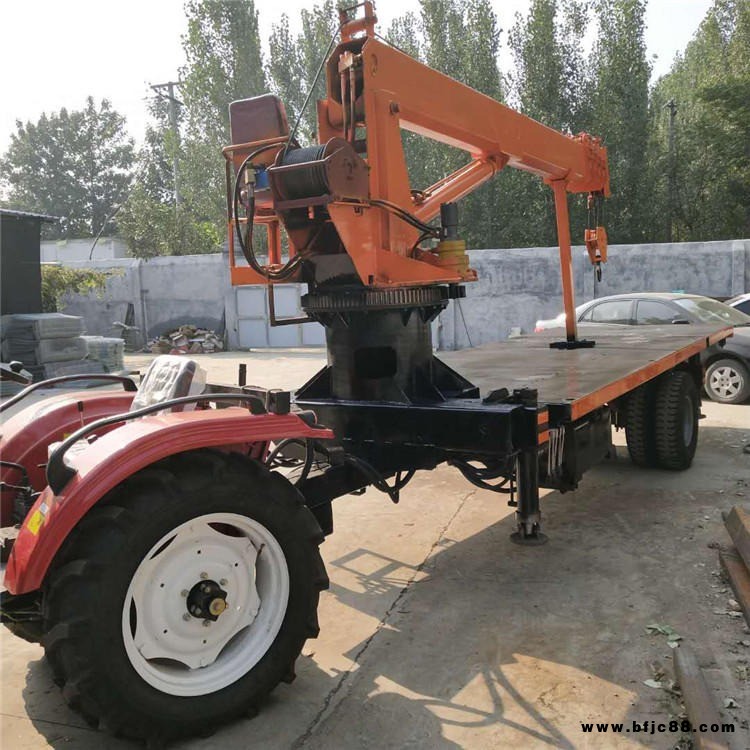 可以上牌隨車吊 拖拉機頭帶動吊運機 工程拉鋼筋隨車起重機廠家