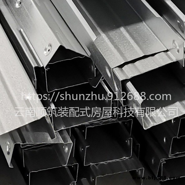 輕鋼龍骨代加工廠順筑綠建輕鋼龍骨代加工輕鋼別墅龍骨C89鍍鋁鋅材質(zhì)