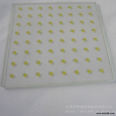 隔斷工程鋼化玻璃廠家定制加工超白彩釉鋼化玻璃隔斷按圖紙絲印圓點(diǎn)漸變陣