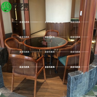 原味主張椰子雞火鍋餐廳時(shí)尚實(shí)木餐桌實(shí)木餐椅 火鍋店家具定制廠家