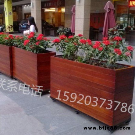 供應(yīng)商業(yè)街花箱 防腐木花箱 園林實木花車 園林景觀實木花盆 庭院景區(qū)木質(zhì)花槽