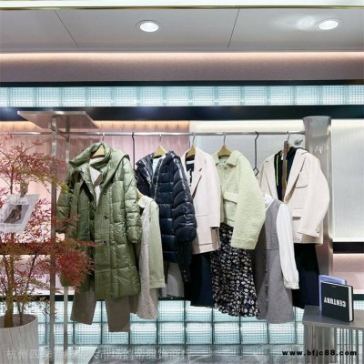 羽絨服雙面呢大衣22冬品牌折扣女裝實體直播貨源