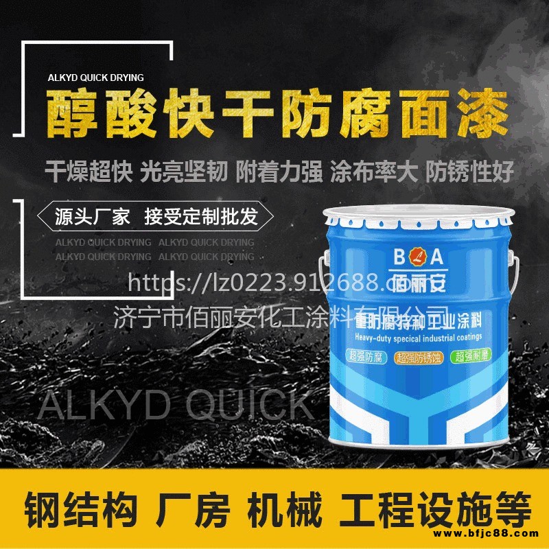 佰麗安醇酸快干防腐漆耐腐蝕性能優異 醇酸快干防銹漆生產廠家