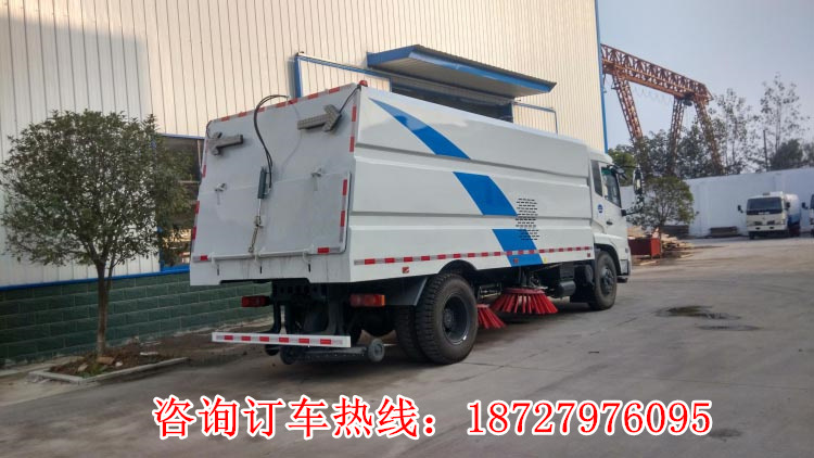 環衛道路大型路面清掃車｜東風天錦掃路車｜10立方掃路車清掃車示例圖3