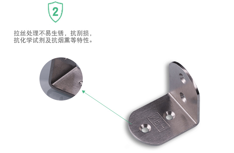 廠家批發(fā) 五金配件 家具L型直角連接件 304不銹鋼雙孔角碼示例圖7