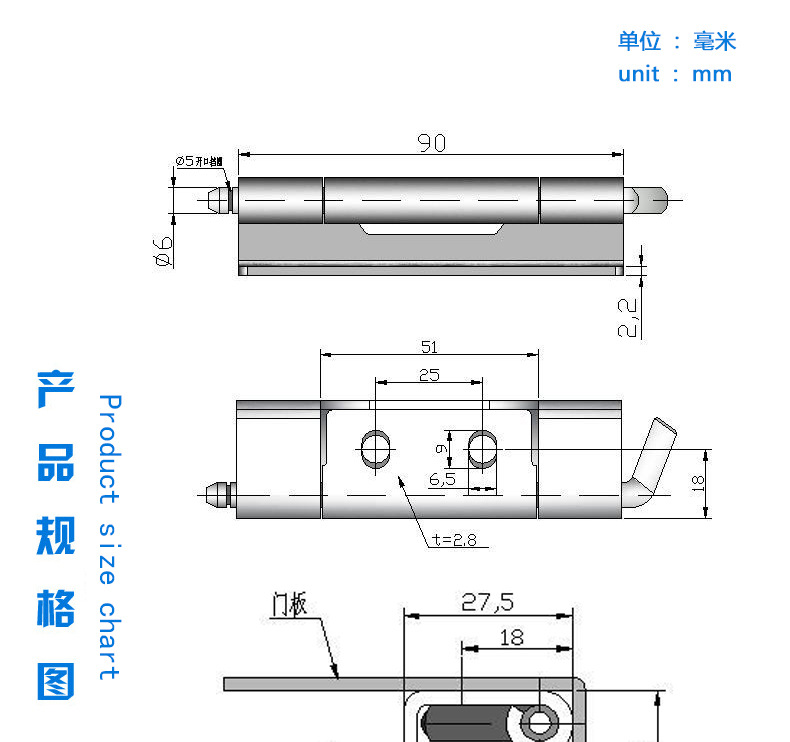 納匯品牌高壓機(jī)電箱合頁鉸鏈中控箱合頁配電箱門鉸鏈發(fā)電機(jī)合頁示例圖3