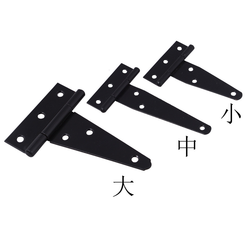 工具木箱T合頁烤黑色門T字形合頁包裝運輸箱T鉸鏈機械設備t型合頁示例圖1