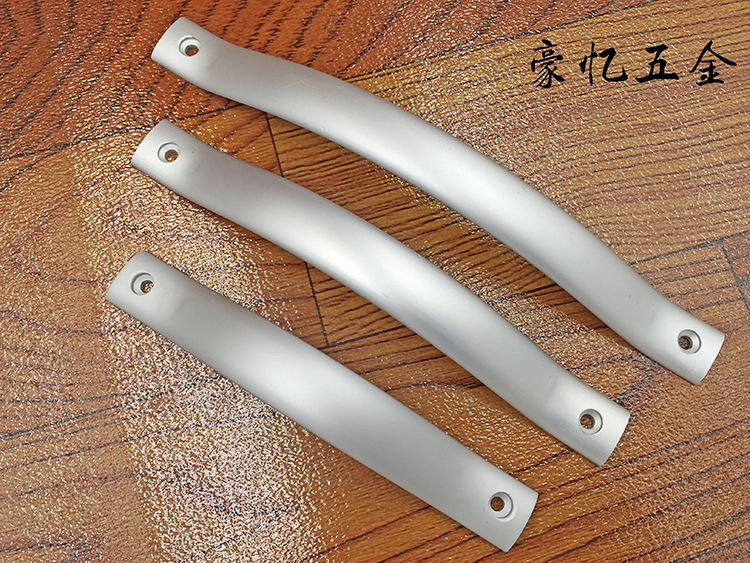 溫州廠家直銷外貿(mào)現(xiàn)代簡(jiǎn)約明孔啞光鋁合金拉手五金抽屜櫥柜門把手示例圖4