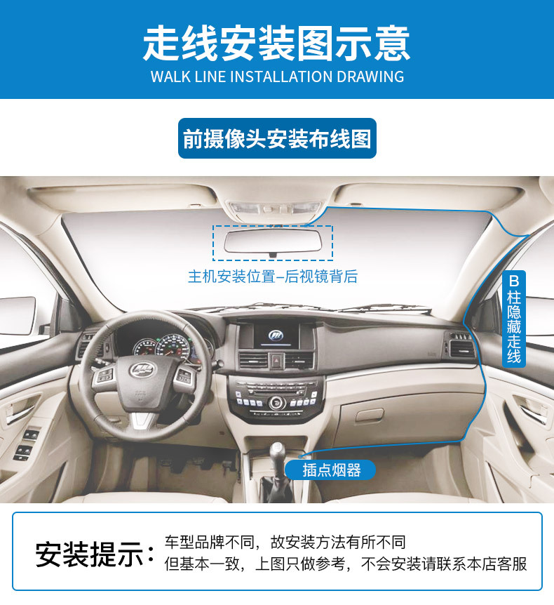 新款高清三鏡頭行車記錄儀 三路錄像倒車影像監(jiān)控真 1080P記錄儀示例圖45