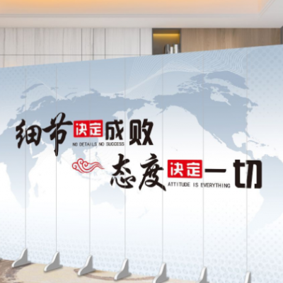 公司屏風隔斷墻簡約現代折疊布藝移動推拉移動辦公室活動玄關折屏