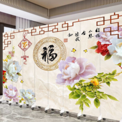 家和萬事興屏風隔斷入戶現代玄關遮擋家用中式簡約可移動折疊折屏