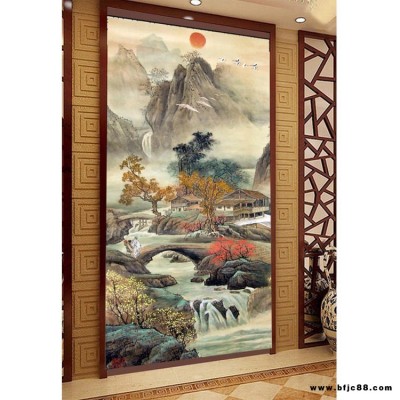 諾曼 墻上瓷磚拼圖 裝修客廳背景 2018瓷磚簡約背景墻客廳 墻樓梯壁畫 電視背景墻加玄關(guān) 石材玄關(guān)背墻效果圖 四川壁畫