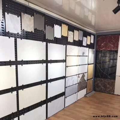 九歌工廠直銷瓷磚展廳展示架 掛瓷磚鐵架子 沖孔板板展示架