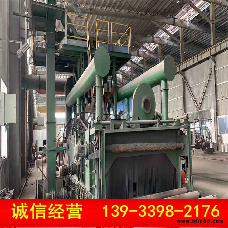 飛拓轉讓Q69系列重型鋼板預處理 輥道通過式拋丸機 拋丸清理機 噴砂機 鋼板拋丸機 鋼板除銹