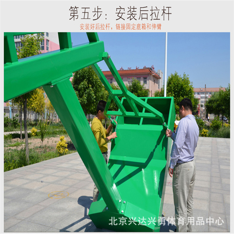 興達(dá)籃球架 戶外標(biāo)準(zhǔn)成人籃球架 圓管地埋式籃球柱 移動(dòng)地埋球柱示例圖30