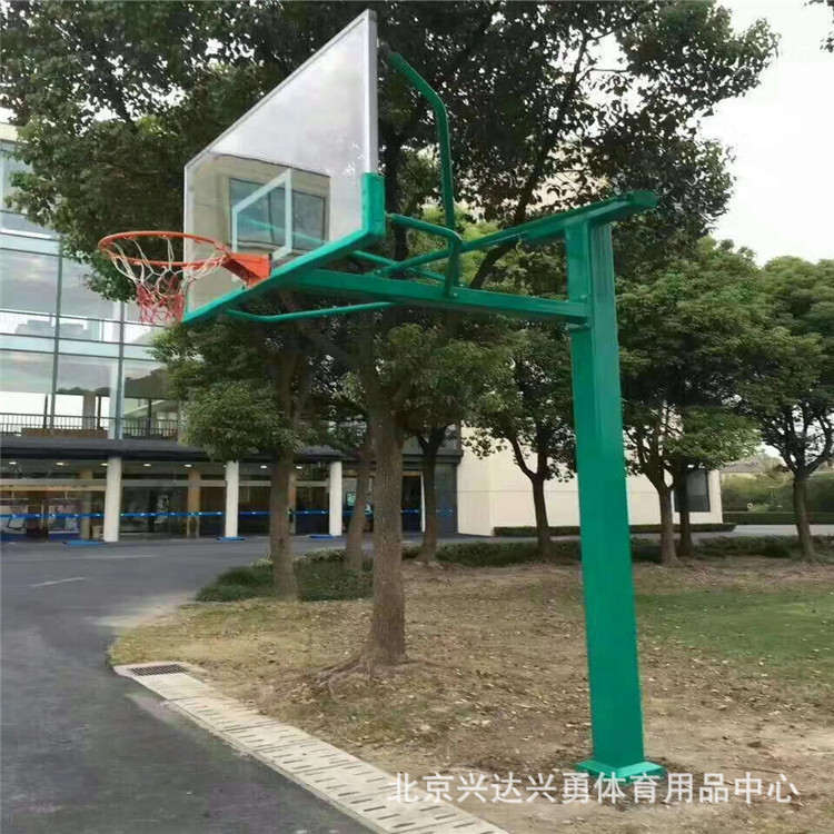 興達(dá)籃球架 戶外標(biāo)準(zhǔn)成人籃球架 圓管地埋式籃球柱 移動(dòng)地埋球柱示例圖6