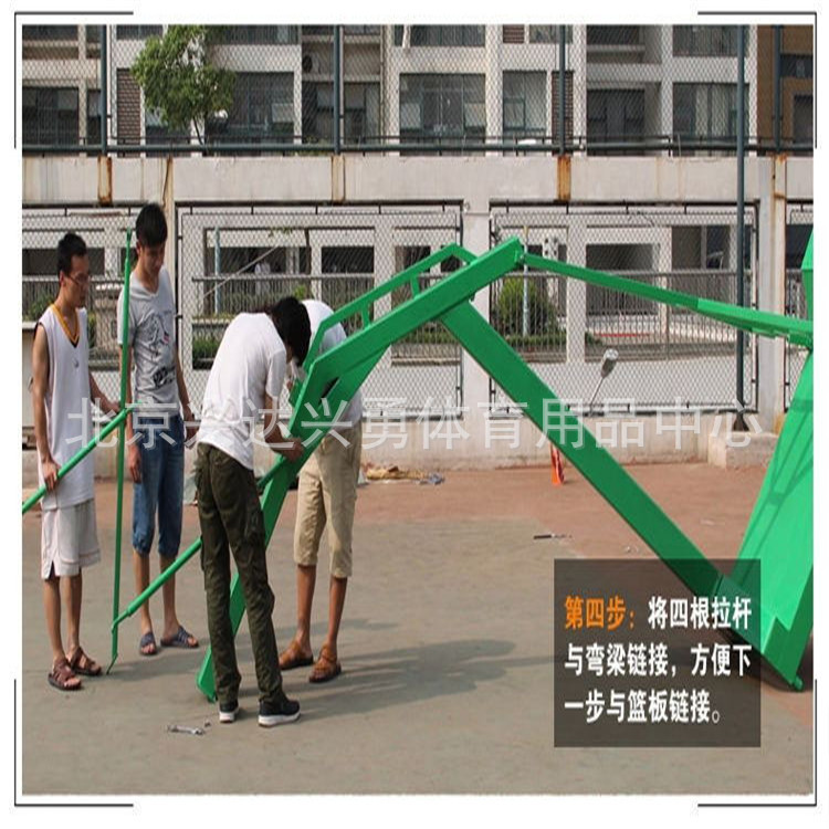 興達(dá)籃球架 戶外標(biāo)準(zhǔn)成人籃球架 圓管地埋式籃球柱 移動(dòng)地埋球柱示例圖25
